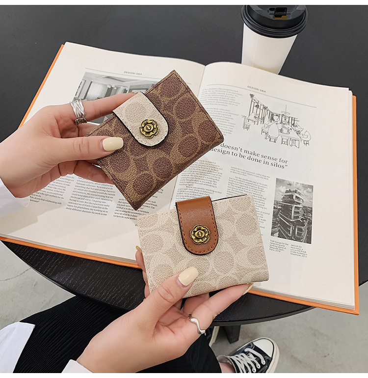 Card Holder Small Wallet Female 2021 New Mini And Simple Large Capacity Short Card Holder One Piece Dropshipping Female Coin Purse display picture 24