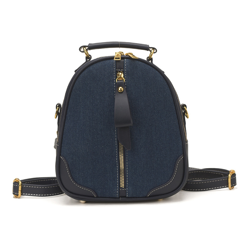 Nicho coreano Jeans color contraste mochila mujer 2026 nuevo cross-border multipropósito de alta calidad mochila versátil