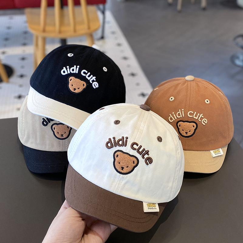 Sombrero de bebé primavera y otoño estilo delgado estilo coreano sombrero de visera de ala corta niños y niñas sombreado protector solar béisbol para bebés marea de primavera