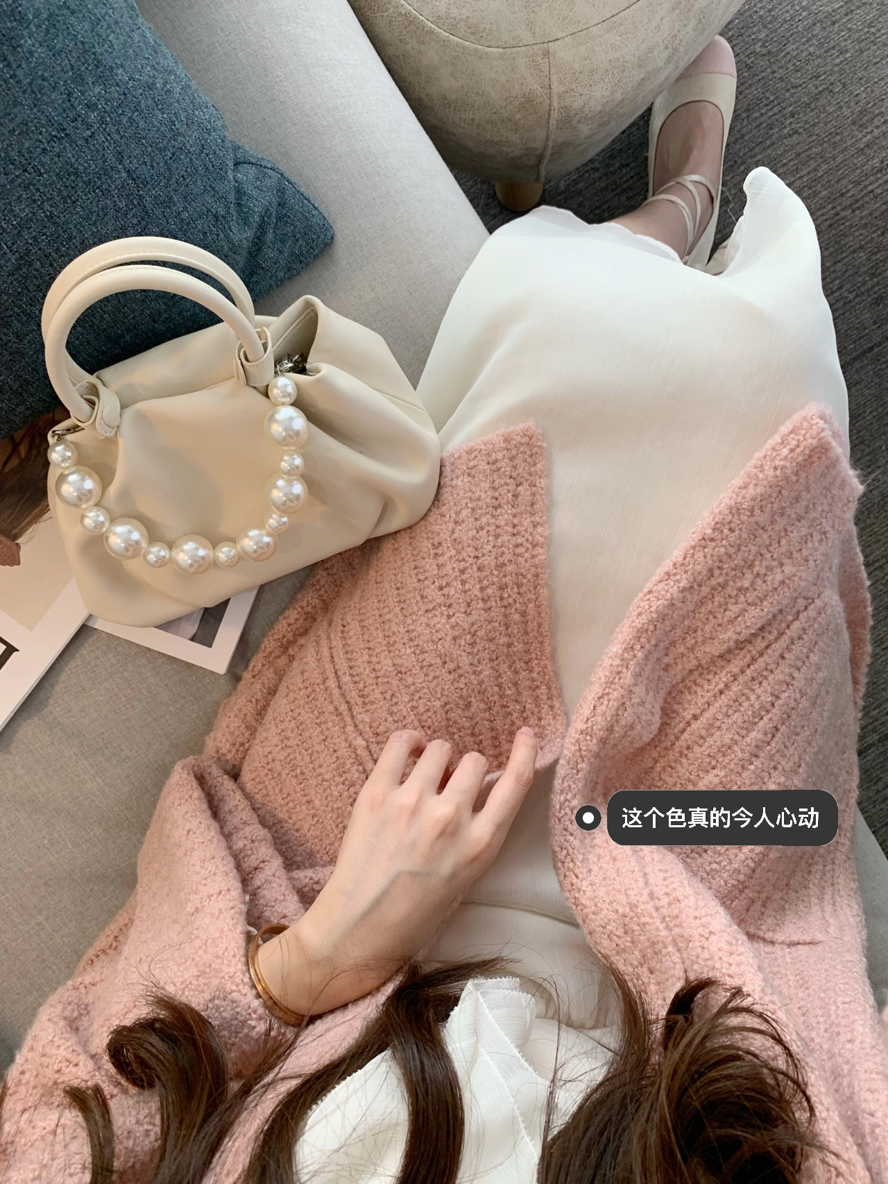 (2개) 가을과 겨울 부드러운 스타일 레이스 업 스웨터 코트 여성 플러스 사이즈 뚱뚱한 자매 슬리밍 게으른 스타일 니트 카디건 긴팔 탑