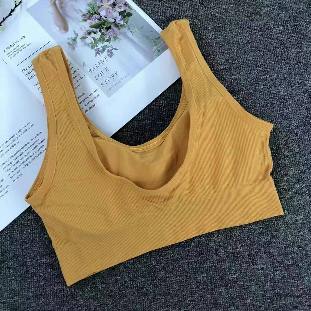Nuevo chaleco sin costuras de alta elasticidad de alta calidad de dama sin anillo de acero bra de yoga ropa interior deportiva mujer al por mayor