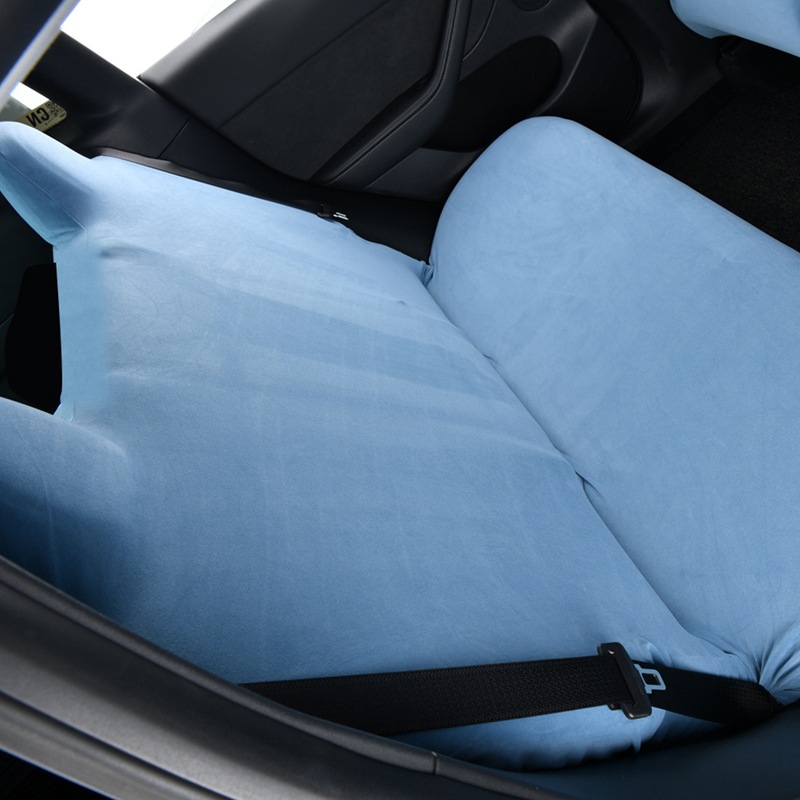 Elastic Car Seat Cover, Derong Rear Seat Cushion Cover, Seat Cushion, Backrest and Headrest Integrated Cover, Dust-Proof and Stain-Resistant, Single Layer