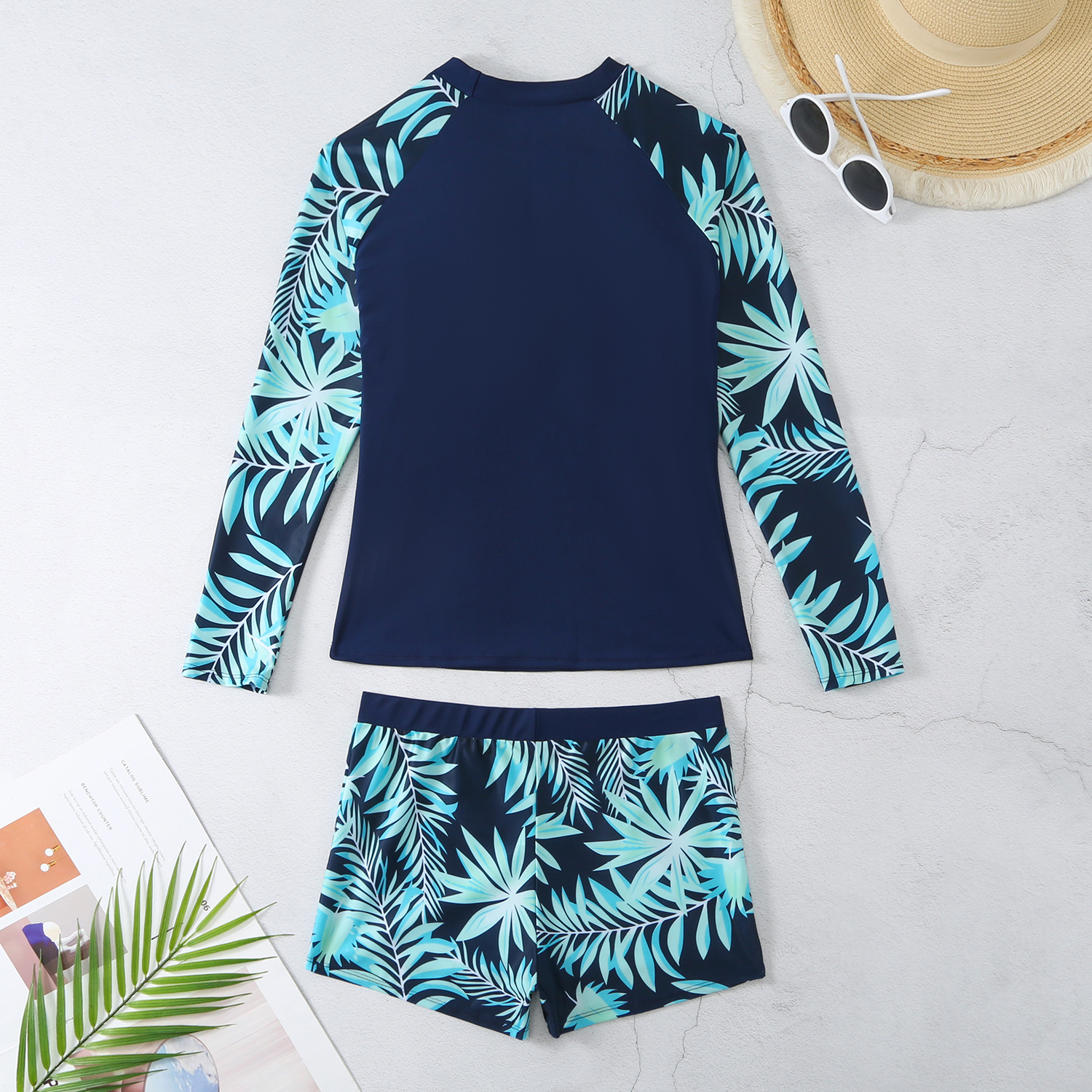 280g Weight Boxers Panties Style Polyester Fabric Type 2 Pieces Set Quantity Casual, Swimming Pool Occasion Ditsy Floral Pattern Women's Gender Women's Ditsy Floral 2 Pieces Set Bikinis Swimwear 28