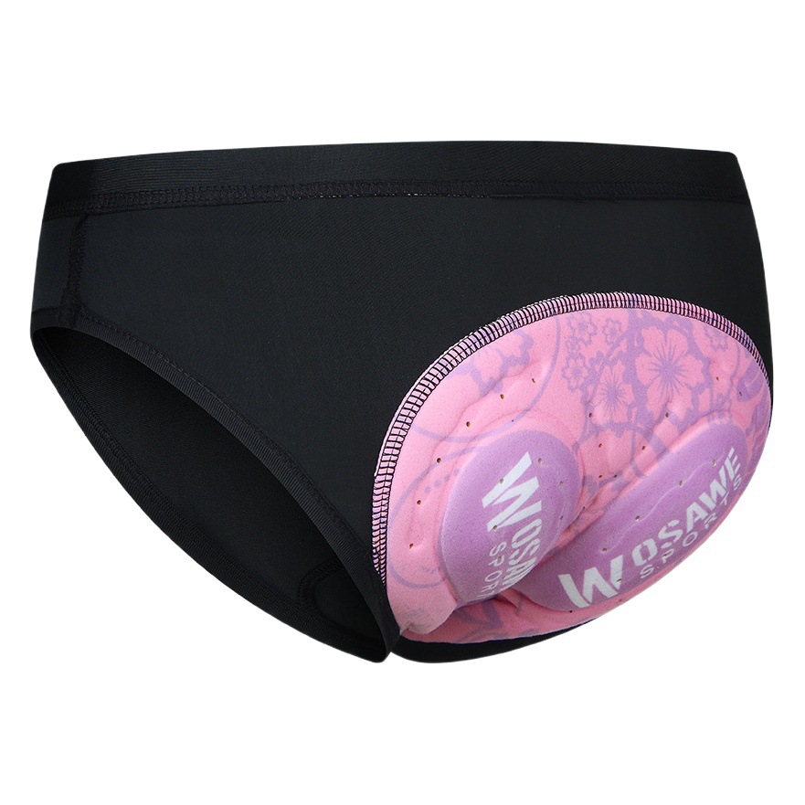 WOSAWE suministro transfronterizo de ropa interior deportiva de Ciclismo de mujer 3D engrosada cojín de silicona triángulo ropa interior ligera de secado rápido