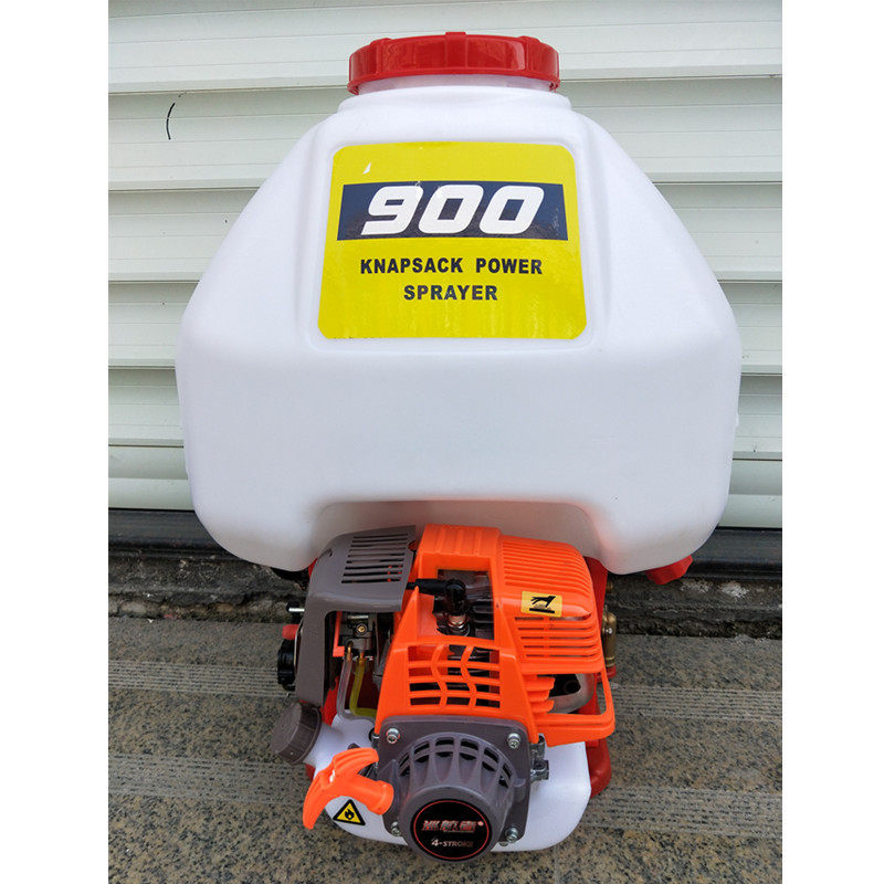 Gasolina de alta presión pulverizador de cuatro tiempos bomba de cobre pulverizador de arranque eléctrico tipo mochila pulverizador agrícola para árboles frutales de jardín
