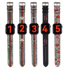 潮牌はリンゴ49の腕時計バンド42プリント黒鋒皮質腕バンド38iwatch40皮碗バンド44に適用されます。