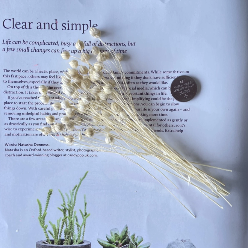 Floral aromatherapy, candle, materials set, photo frame, sample, handmade