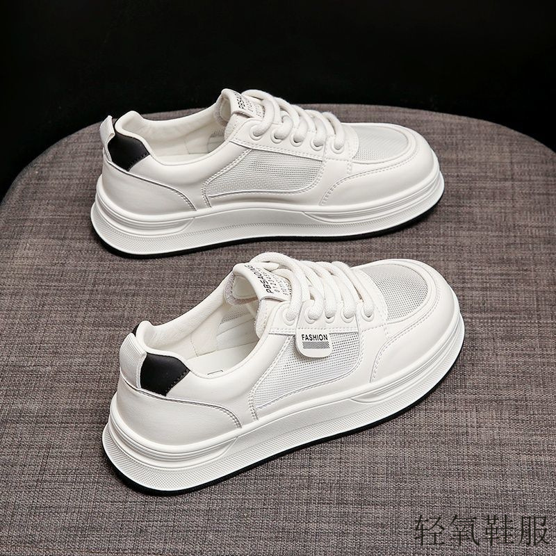 2025外贸网面透气小白鞋女夏季新款轻便百搭薄款休闲运动软底板鞋|undefined