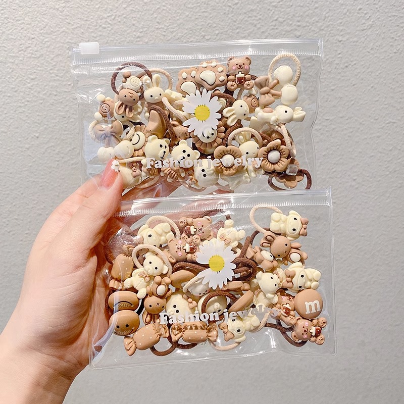 La cuerda del lazo del pelo del bebé la banda del pelo del pulgar de los niños tocado cuerda del pelo del bebé la niña no duele los accesorios del pelo de las muchachas de la banda de goma del pelo