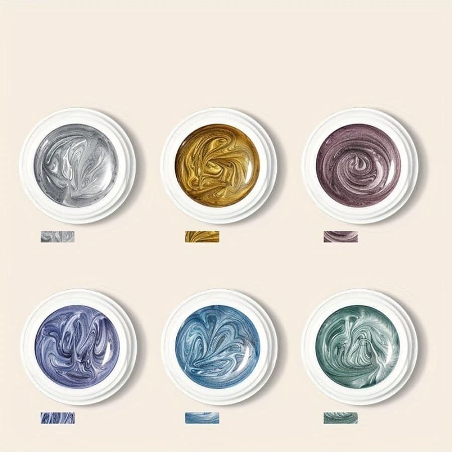 Arte de uñas de alta densidad dibujo línea pegamento gancho borde pintura flor pintado platino pegamento espejo metal oro plata Negro Blanco Flash