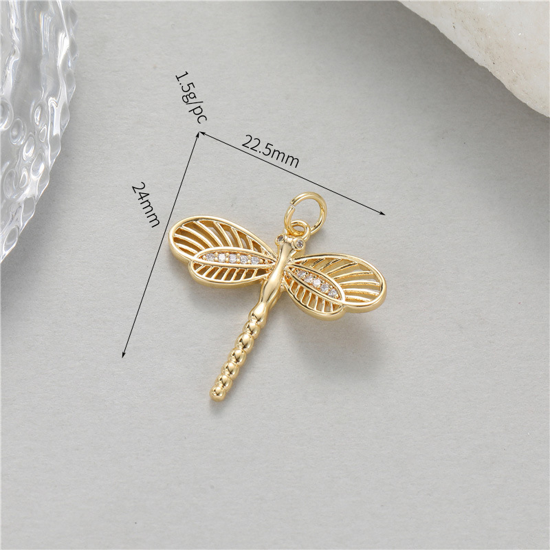 (2개) DIY 쥬얼리 패션 가제 구리 금도금 잠자리 코끼리 여섯 개 별 크로스 펜던트 싱글 펜던트 목걸이 액세서리