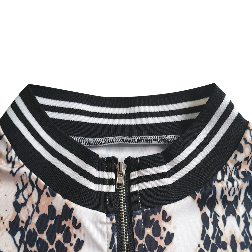 Damen Zweiteiler Set Schlangenmuster Strickjacke Und Shorts_voghion.com
