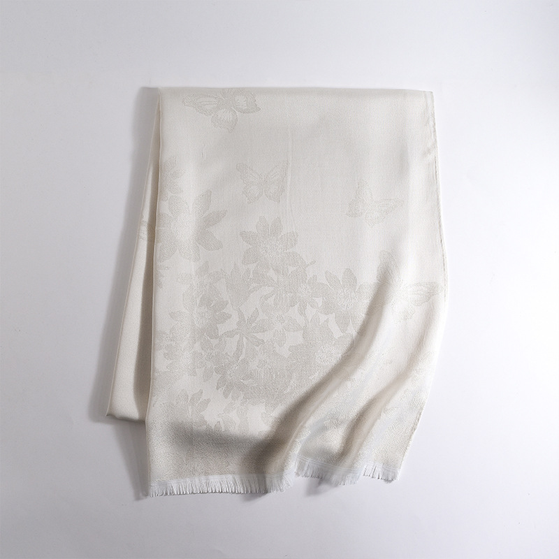 Sciarpa da donna estiva double face, versatile, con stampa, design semplice, accessorio per capospalla._voghion.com