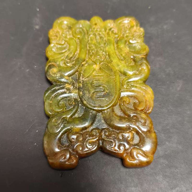 批发仿古做旧岫玉工艺品手把件摆件龙凤玉佩宫廷定型盒批发直播私|undefined