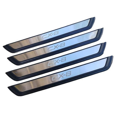Suitable for Mazda Cx-8 Welcome Pedal Modification Threshold Strip Plastic Trunk Guard Trim Strip (Dekorativ pedal başlıqları) - mazda-cx-8-plastic-door-sill-strip-silver