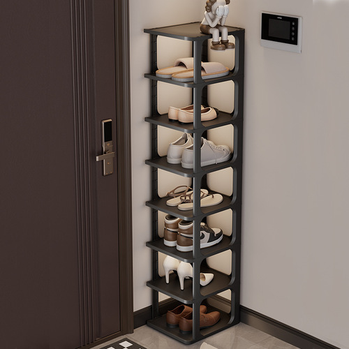 Simple household plastic shoe rack multi-layer space-saving rental dormitory door simple multi-functional shoe storage cabinet