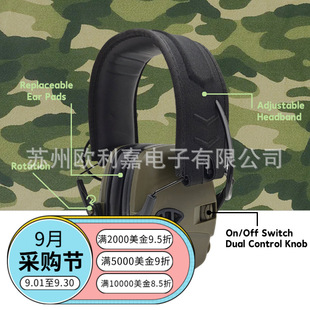 Amazon popular anti-noise tactical shooting earmuffs outdoor military fans active noise reduction Electronic earmuffs head-mounted