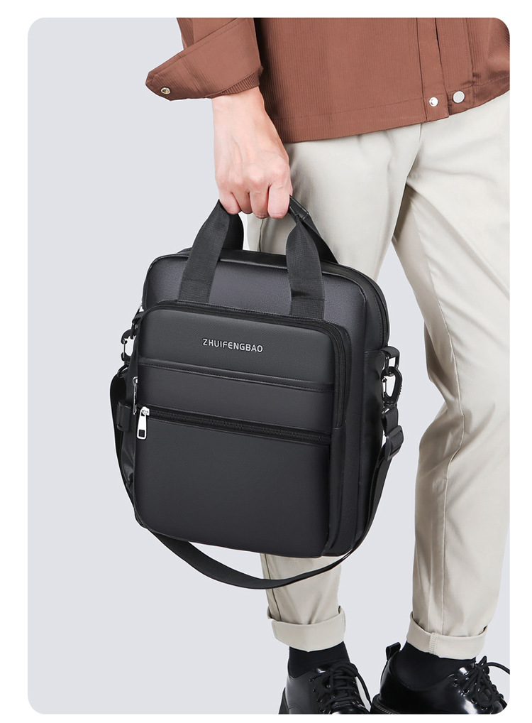 The new 2024 high-end briefcase, large-capacity casual sports single-shoulder bag, simple men's style, water-resistant crossbody undefined