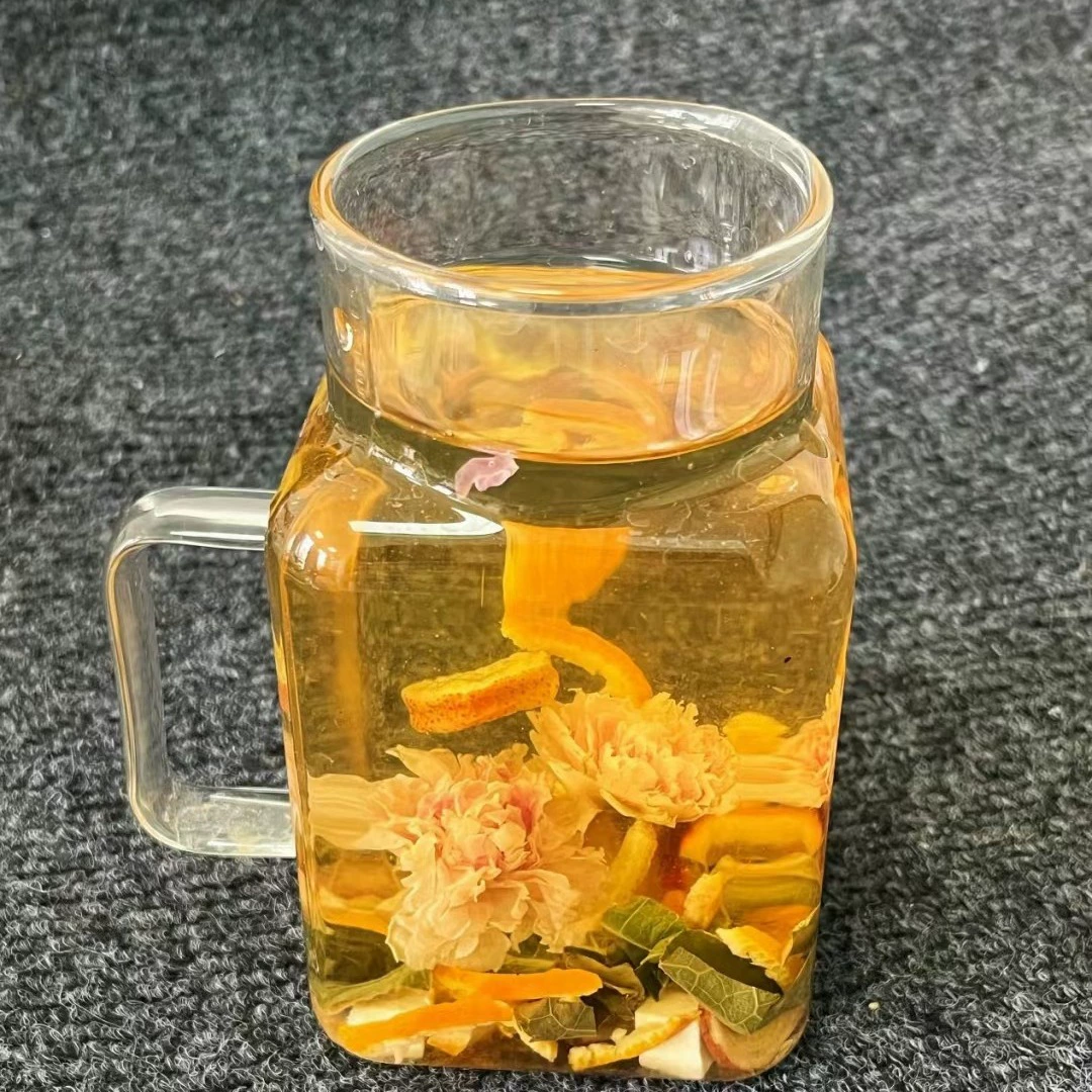 Чай из лимона с лотосом, боярышником, замороженный лимон, роза, плод карп, лакрица, цедра апельсина, сочетание чая и воды, источник производителя