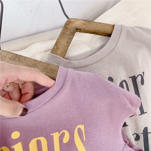 adbaby children's clothing 2024 new summer products girls Korean summer wear sleeveless T-shirt vest 20513