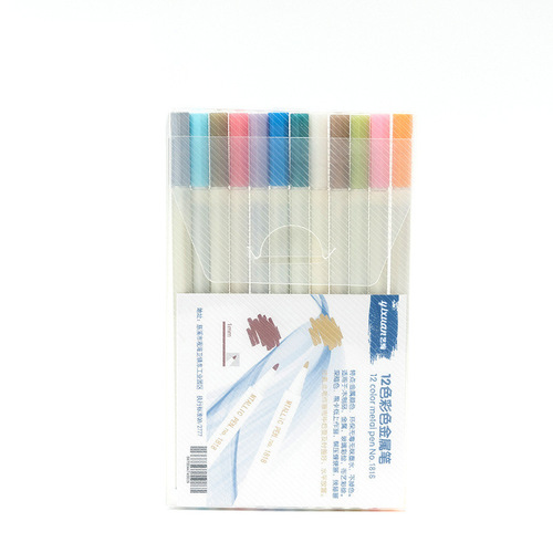 12-color metal pen set, gold DIY photo album color oil pen, graffiti paint pen