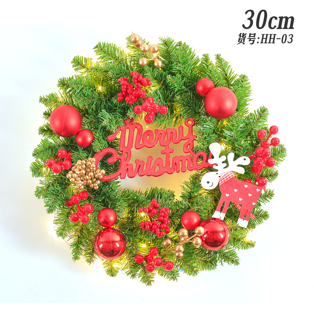 Amazon pop navideño coronas de vinas 30 / 40 / 50 / 60cm decoración de la puerta colgante escena árbol de Navidad