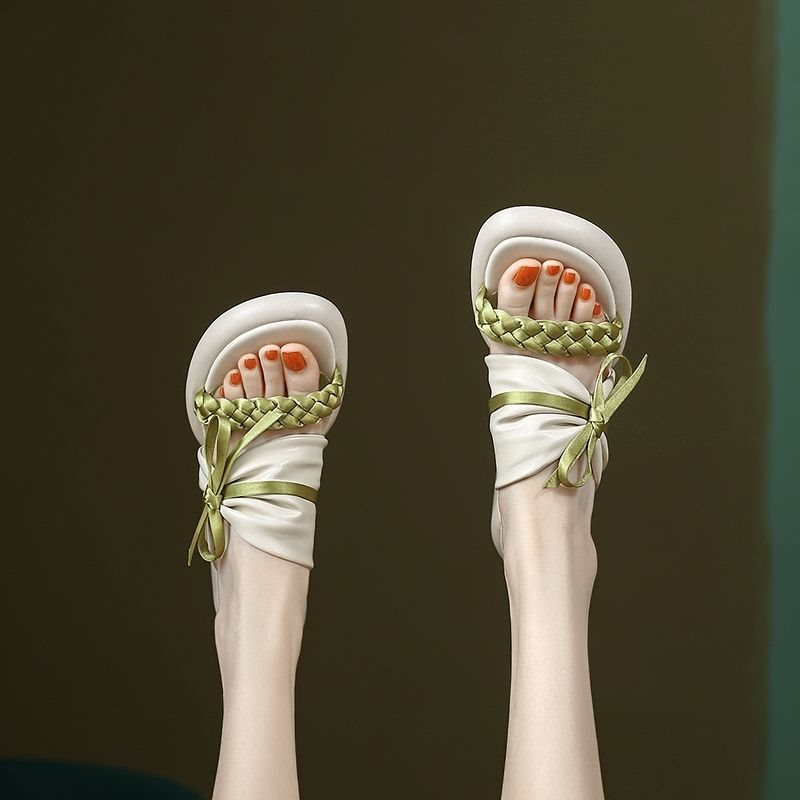 Designer Style Fairy-Style Summer Outerwear High-Heeled Women's Bow-Knot Thick-Soled Sandals for Women Designer Style Fairy-Style Summer Outerwear High-Heeled Women's Bow-Knot Thick-Soled Sandals for Women