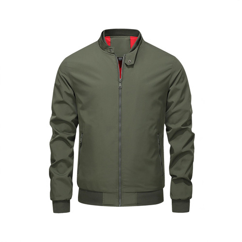 Men's Autumn Stand Collar New Jacket Outerwear Fashion Slimming American Men's Top Jacket