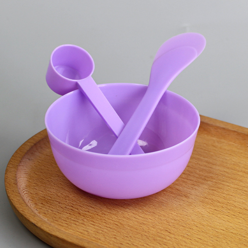Bulk: 3 purple items (10ml flat-bottomed spoon + small bowl + small stick)
