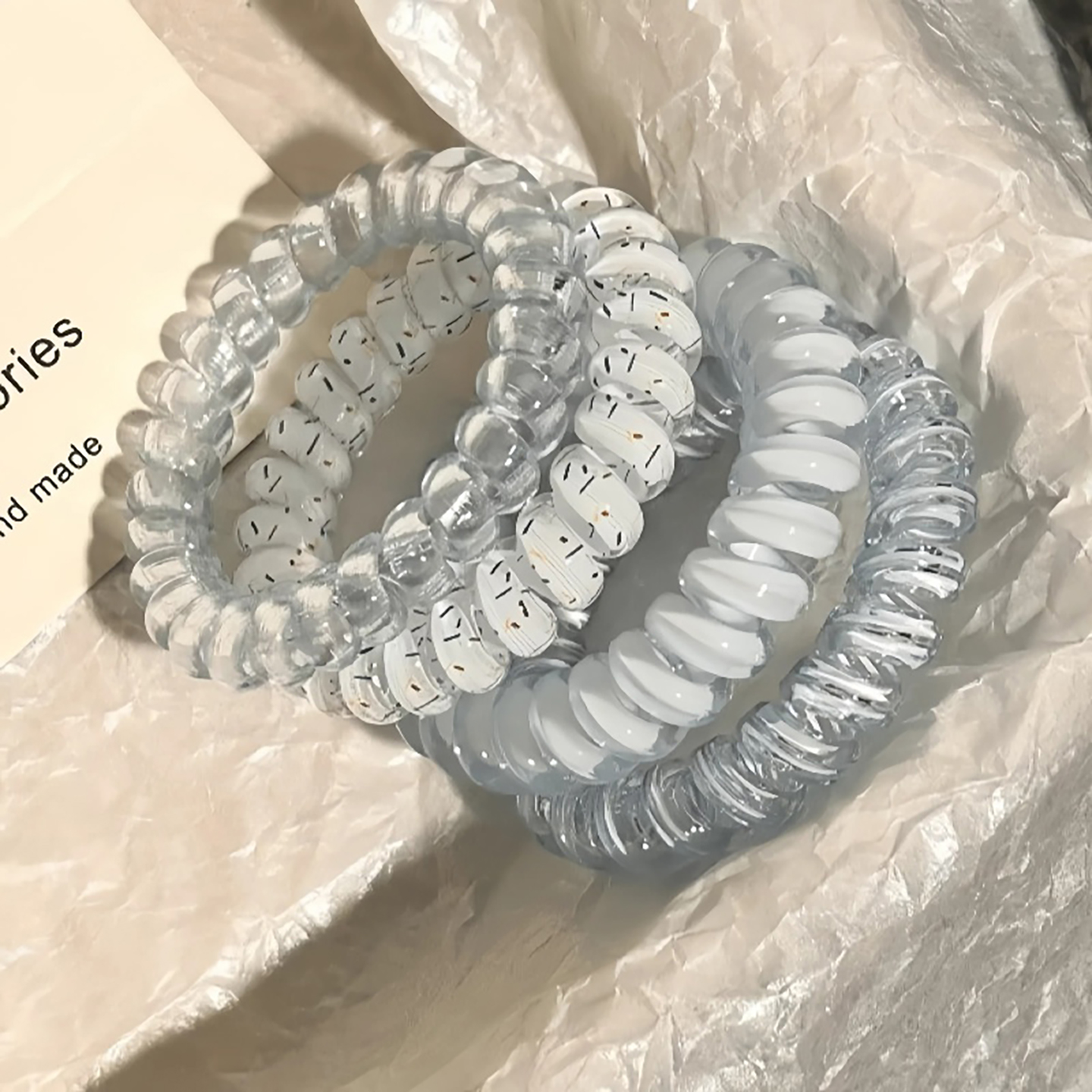 小清新彩色高品质电话线发圈新款高弹力扎头发头绳皮筋马尾圈发饰