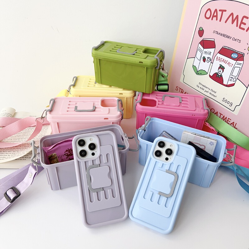 Authentic Storage Box Phone Case Suitable for Apple 17 Pro Max, New iPhone 16, Personalized 15 Anti-Drop Protective Cover