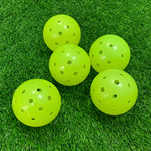 40孔滚塑PE匹克球74mm26克Pickleball比赛球一体成型练习洞洞球