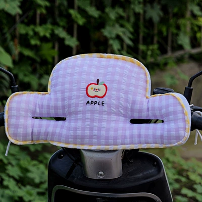 Elektromobil üçün bamper qoruyucu yastıqlar Creative Baby Protection Pad Seersucker - electric-vehicle-anti-collision-pad-purple-smile-apple-model-43x23cm