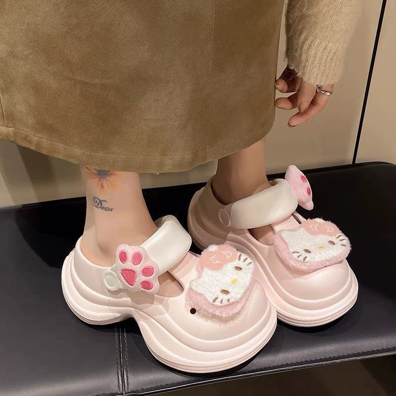 Весенне-летние новые простые пляжные туфли двухцветные сабо женские сандалии на толстой подошве женские шлепанцы женские сандалии