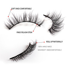 歐美跨境短款水貂毛假睫毛種植嫁接眼睫毛批髮捲翹濃密炸毛仿真