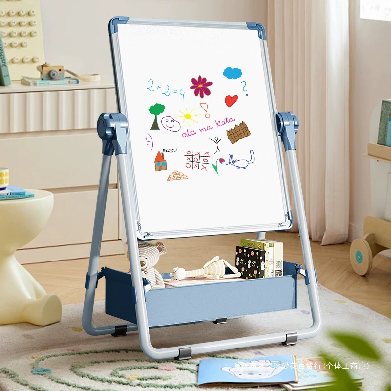 Детская доска для рисования, детская магнитная двусторонняя обучающая домашняя маленькая доска с кронштейном для раскрашивания граффити, стираемая доска для письма