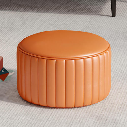 Wholesale Technology Fabric Small Stool Household Children Low stool Living Room Sofa Footstool Coffee Table Soft Seat Round Stool Leather Stool