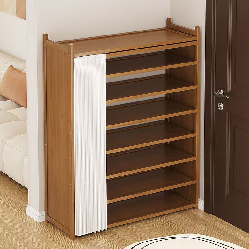 New Solid Wood Simple Shoe Cabinet for Home Entrance Thickened Shoe Rack Multi-Layer Storage Cabinet Living Room Furniture Integrated Cabinet