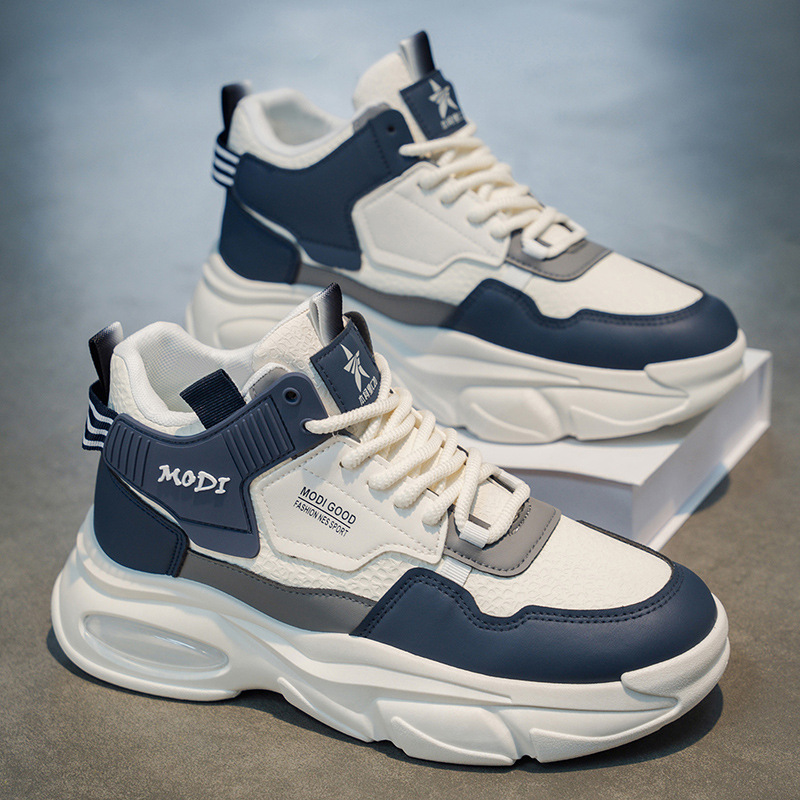 2026 primavera zapatos de hombre nuevos zapatos de deporte transpirables juveniles de alta altura tendencia versátil con suela gruesa zapatos casuales para hombre