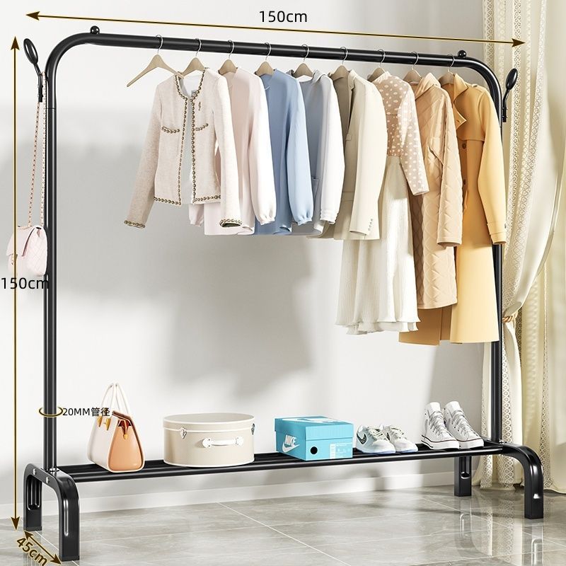 Perchero de secado plegable de pie para uso doméstico dormitorio balcón interior colgar ropa de forma sencilla