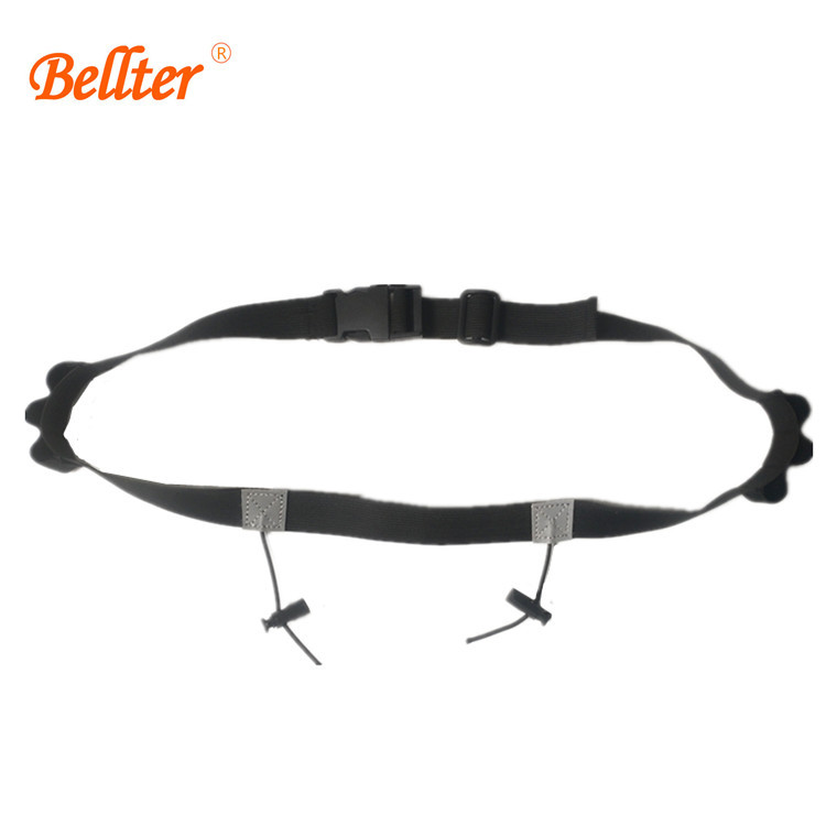 Outdoor sports marathon running race bib belt, 6 energy gel night running reflective running belt