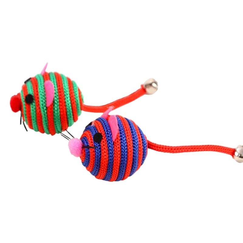 Suministro directo de fábrica mascota gato juguete ratón cuerda de nylon divertido gato juguete gato interactivo bola suministros para mascotas en stock
