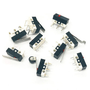 Small Mouse Micro Switch Three-Pin Touch Micro Switch Left and Right Curved Roller with Handle Micro Switch 8.5