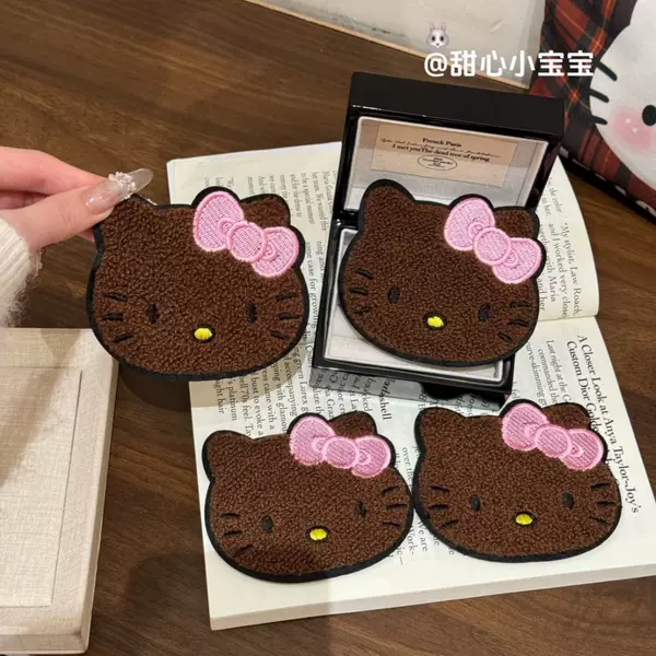 New Cartoon Plush Embroidery Bangs Patch, Cute and Fun Embroidery for Side and Back of the Head, Seamless Magic Tape for Stray Hair