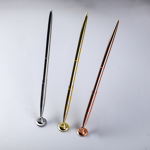 Metal desk pen, bank hotel counter sign-in pen, desk pen pedestal set, office fixed desktop ballpoint pen