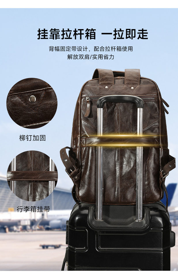 Ba lô nam da bò thật Marunte, balo du lịch đựng laptop 15 inch, phong cách công sở hiện đại — 2380 màu xám đậm, 2380 đen, màu đen chi tiết 15