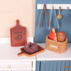 Dollhouseドールハウス1:12ミニチュアパン屋ベーカリーベーカリー食事遊びミニパンクリップトレイモデルOB11