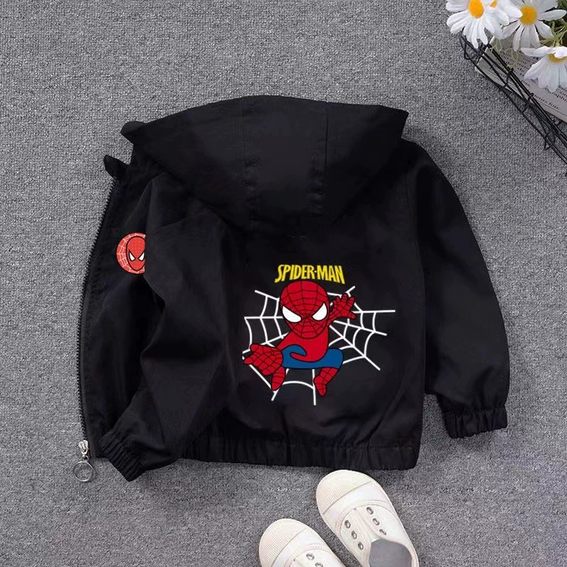 Autumn short windproof jacket for boys with zipper