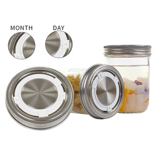New Products Wholesale Timer Lid Mason Jar Stainless Steel Lid Mason Bottle Timer Sealed Lid