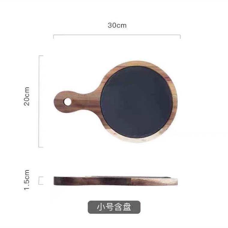 Nordic ins restaurante occidental comercial plato de carne roca Lovesick bandeja de madera postre merienda plato de sushi placemat